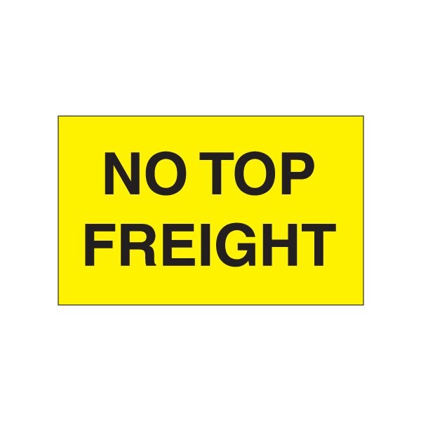 Bsc Preferred 3 x 5'' - ''No Top Freight'' Fluorescent Yellow Labels BUY00030587 - main